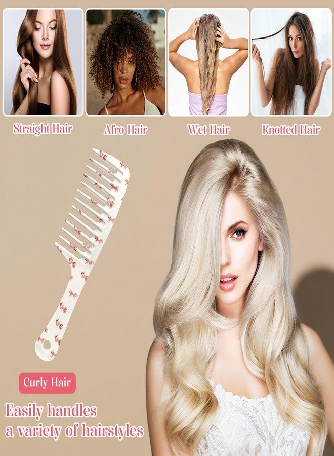 GABraden Wide Tooth Comb,Effortless Tangle Removal for Curly, Wet, Long Hair Wet,Cute Aesthetic Design for Women Men and Girls (Pink-10) - Image 4